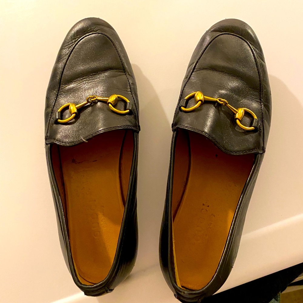Gucci classic Jordan black loafers size 34